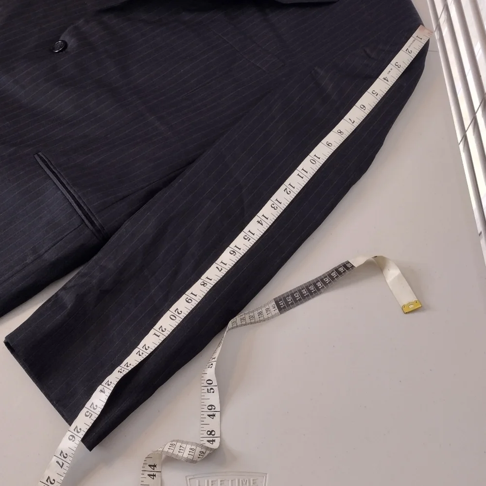 Burberry Men's 100% Wool Pinstripe Business Office Button Sport Coat Blazer Sz44